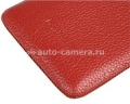 Кожаный чехол для Sony Xperia S BeyzaCases Retro Super Slim Strap, цвет flo red (BZ21345)