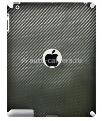 Карбоновая наклейка на заднюю панель для iPad 2 Ainy Carbon, цвет черный (AD-A002A)