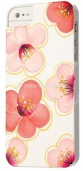 Пластиковый чехол на заднюю крышку iPhone 5 / 5S iCover Cherry Blossoms, цвет White/Red (IP5-HP/W-CR/R)