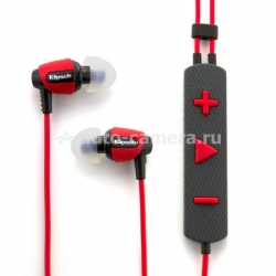 Вакуумные наушники с микрофоном и пультом управления для iPhone, iPad и iPod Klipsch Image S4i, цвет Red